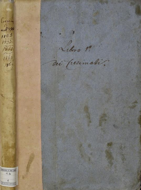 Cresimati nel 1768, 1825, 1837, 1851, 1868, 1869