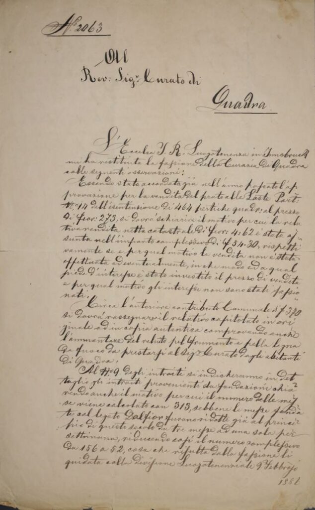 Lettera inviata a don Guetti