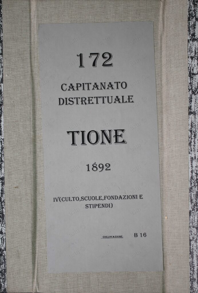 Donazione alla Congregazione di carità di Fiavè