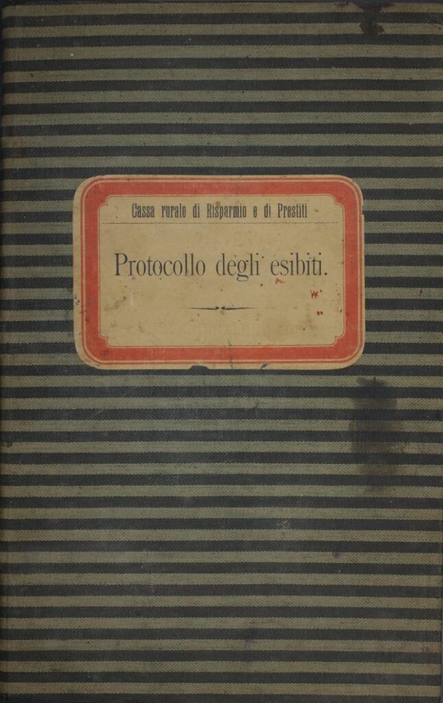 Protocollo degli esibiti della Cassa Rurale di Fiavè