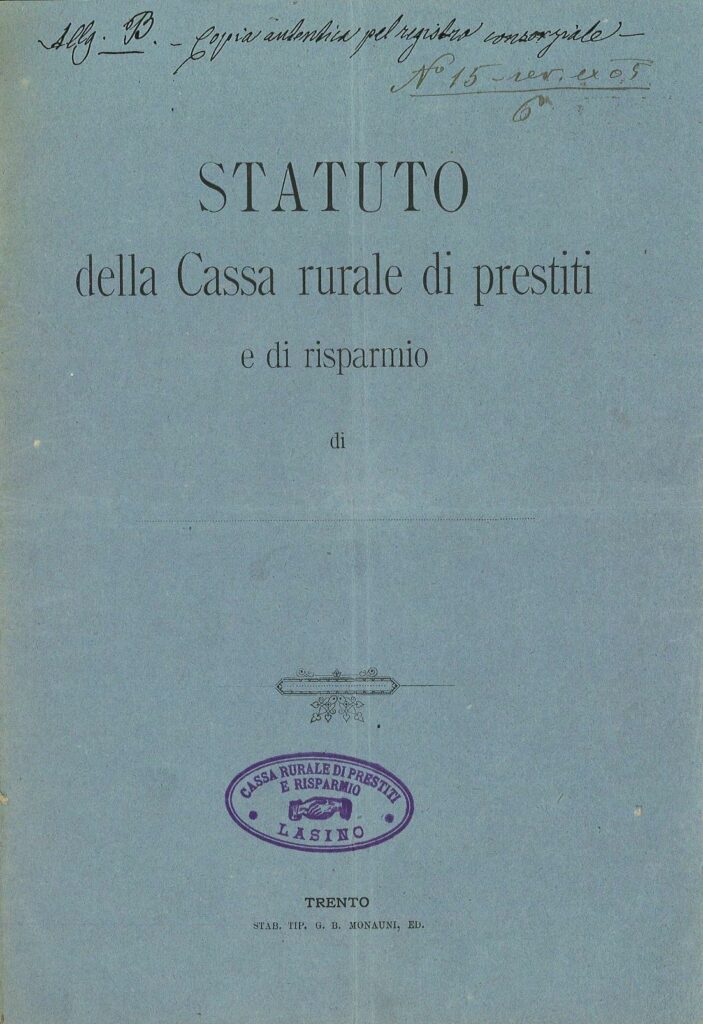 Statuto Cassa Rurale Lasino