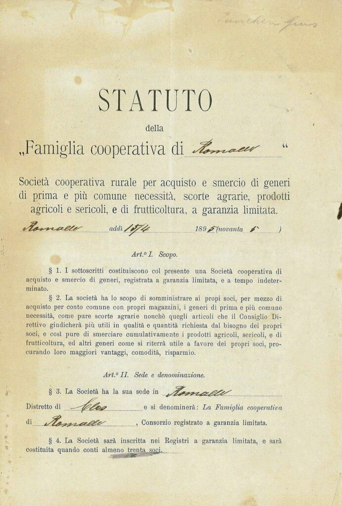 Statuto Cassa Rurale Romallo