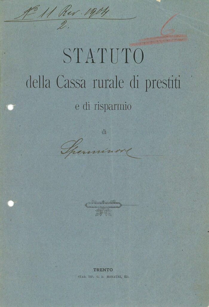 Statuto Cassa Rurale Sporminore