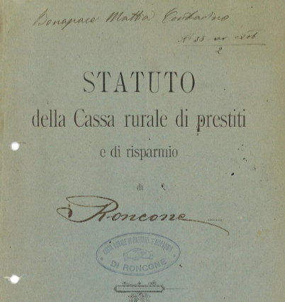 Statuto Cassa Rurale Roncone