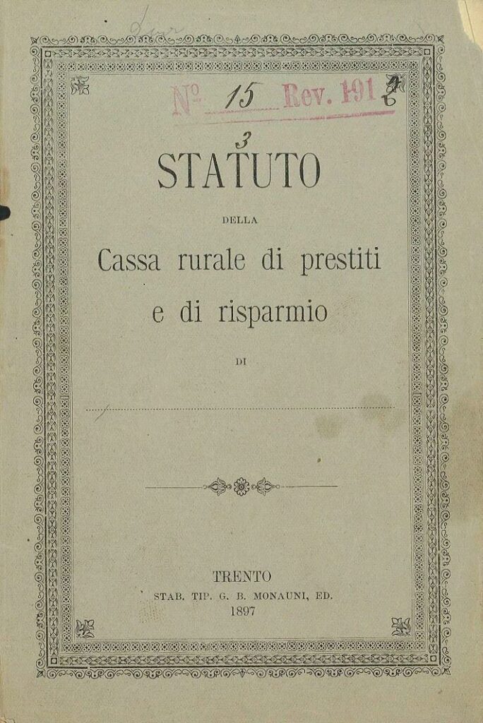 Statuto Cassa Rurale Aldeno