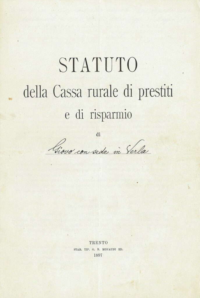 Statuto Cassa Rurale Giovo