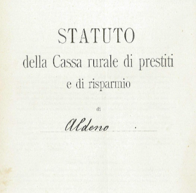 Statuto Cassa Rurale Aldeno