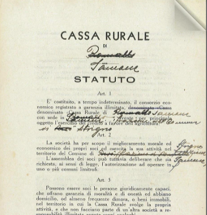 Statuto Cassa Rurale Samone