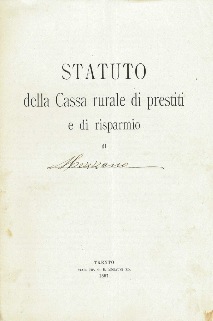 Statuto Cassa Rurale Mezzano