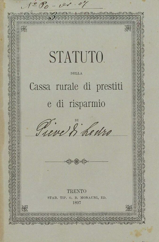 Statuto Cassa Rurale Pieve di Ledro