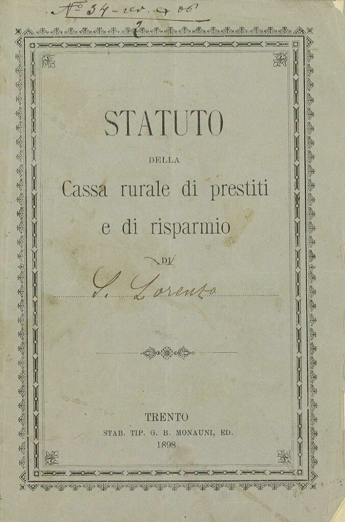 Statuto Cassa Rurale S. Lorenzo in Banale