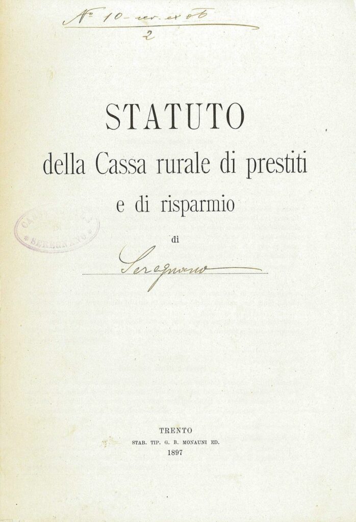 Statuto Cassa Rurale Seregnano