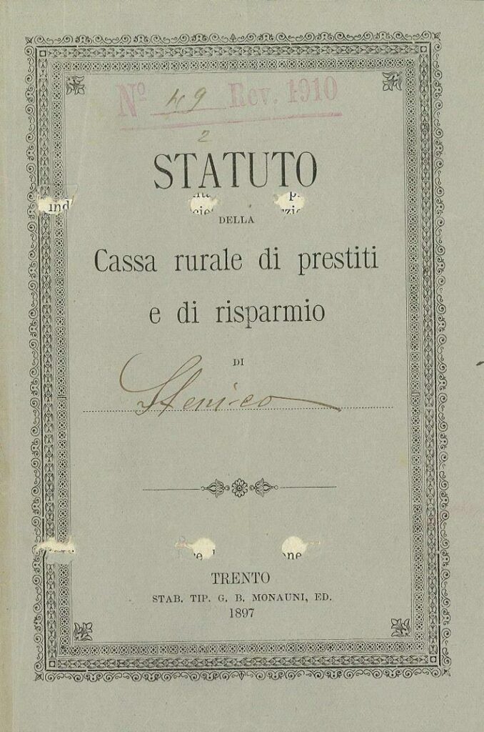 Statuto Cassa Rurale Stenico
