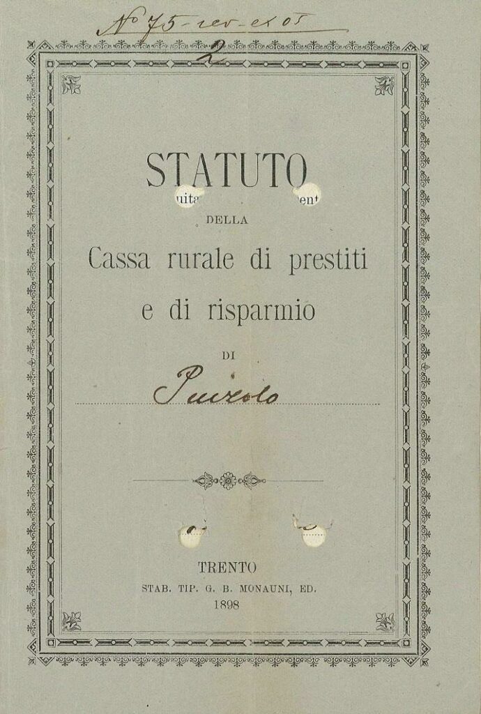 Statuto Cassa Rurale Pinzolo