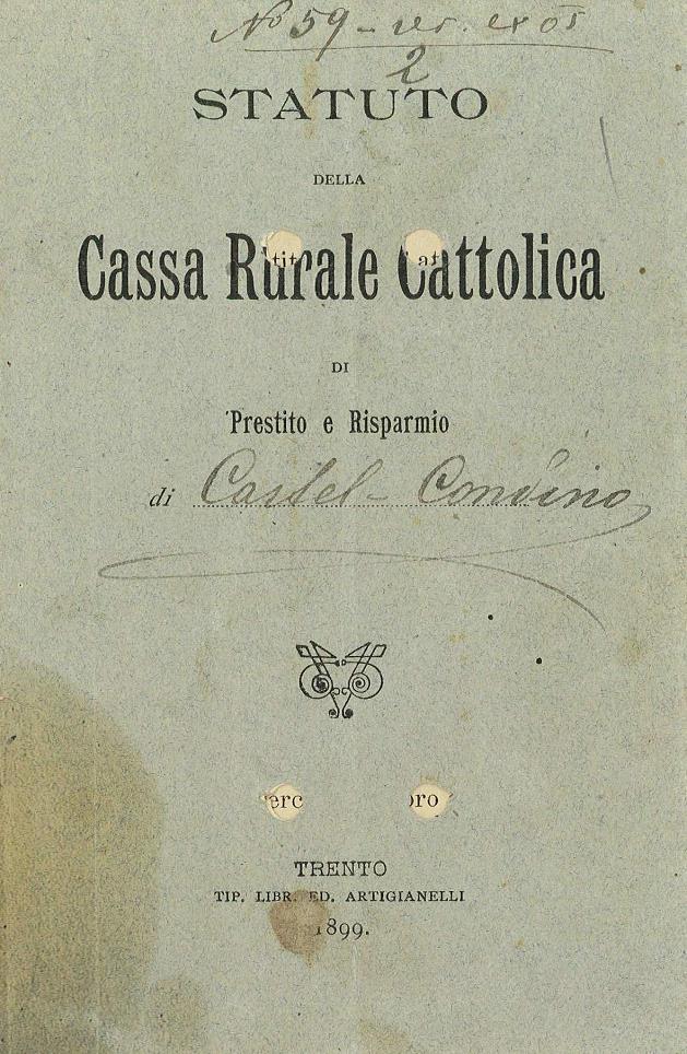 Statuto Cassa Rurale Castelcondino