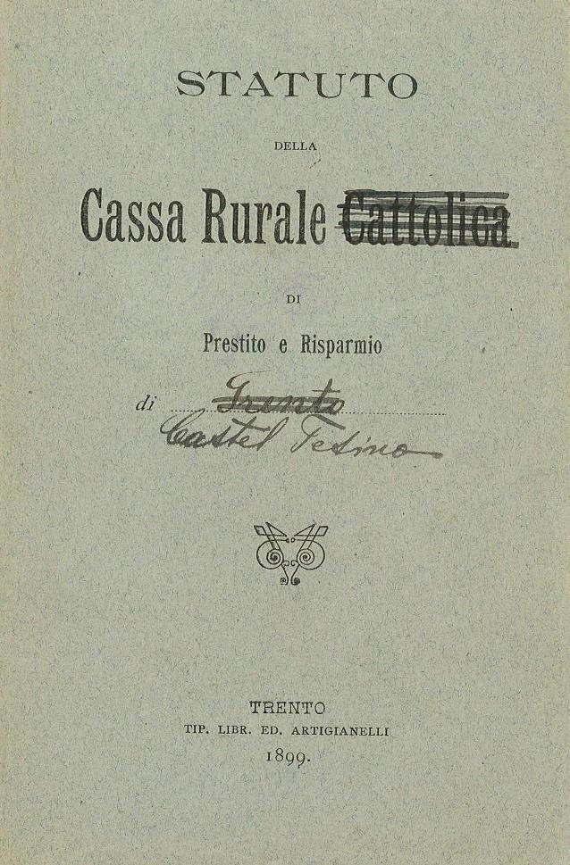Statuto Cassa Rurale Castello Tesino