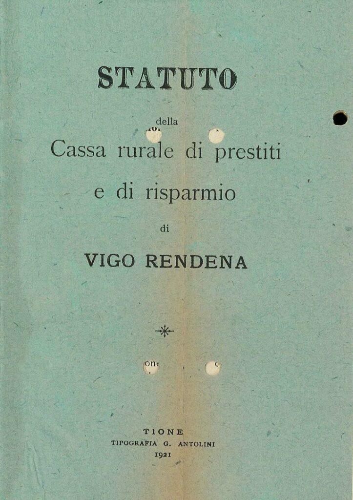 Statuto Cassa Rurale Vigo Rendena