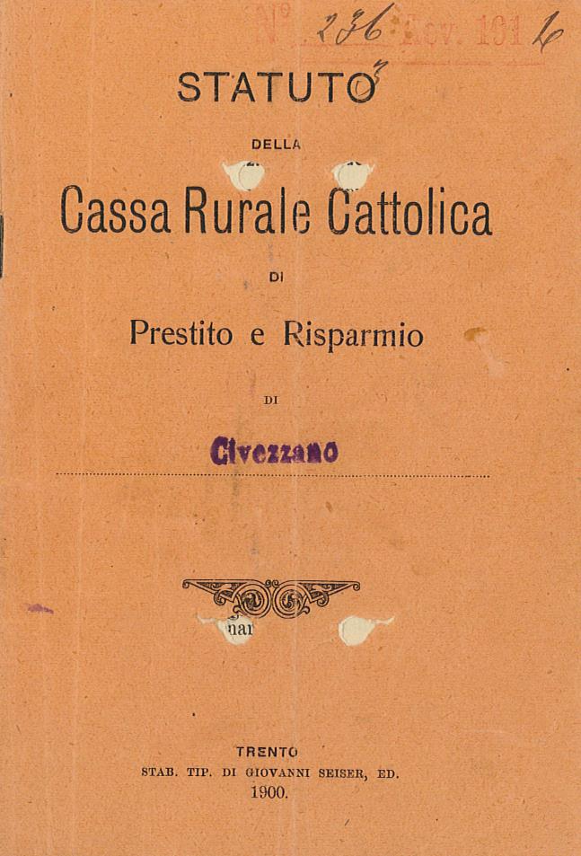 Statuto Cassa Rurale Civezzano