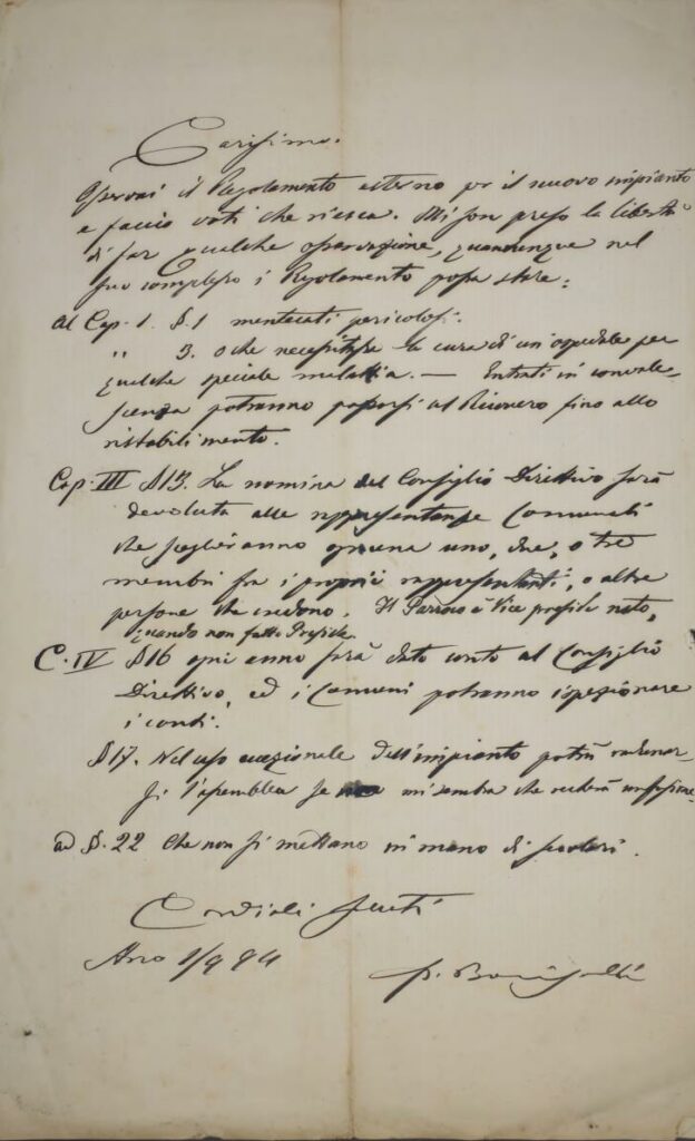 Lettera autografa con risposta