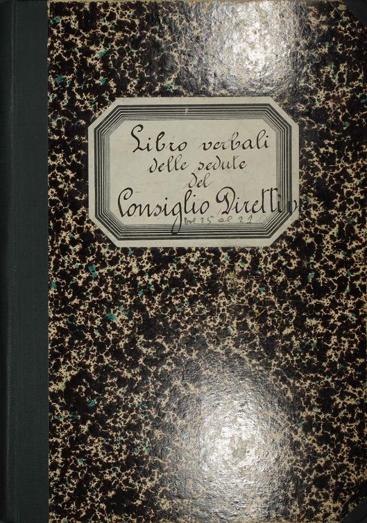 Libro verbali delle sedute del Consiglio Direttivo