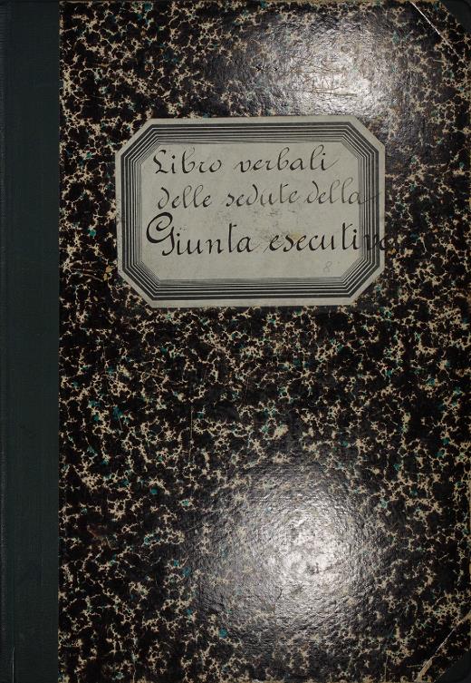 Libro verbali delle sedute della Giunta esecutiva