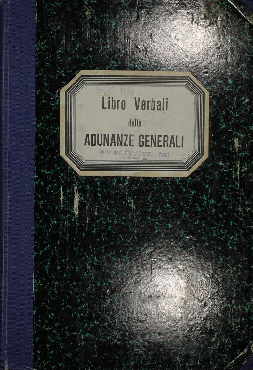 Libro verbali delle Adunanze Generali