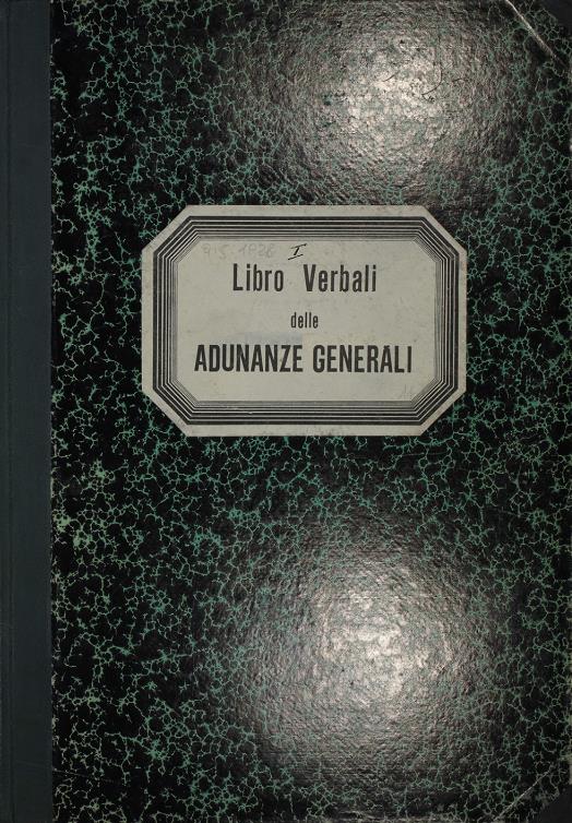 Libro verbali delle Adunanze Generali
