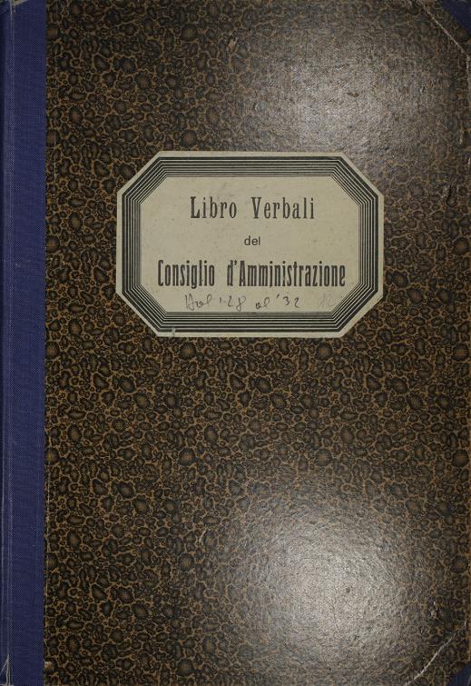 Libro dei verbali del Consiglio d'Amministrazione