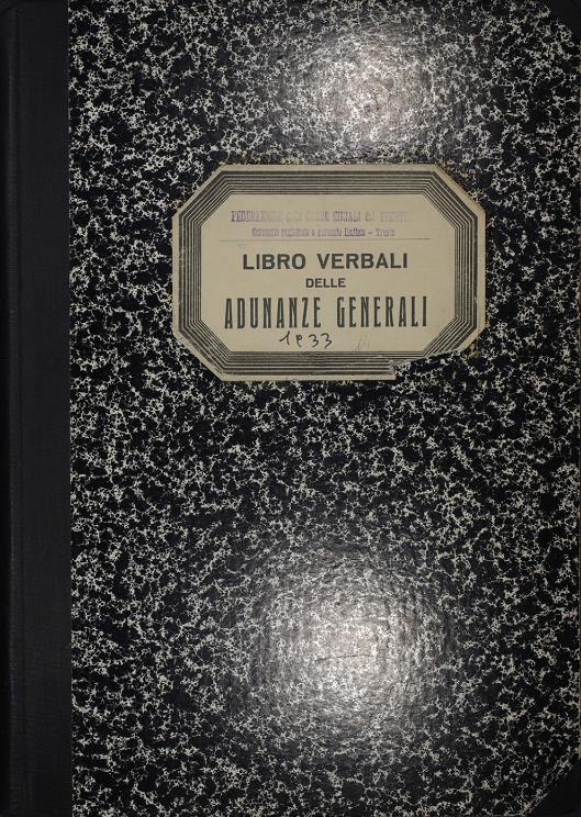 Libro verbali delle Adunanze Generali