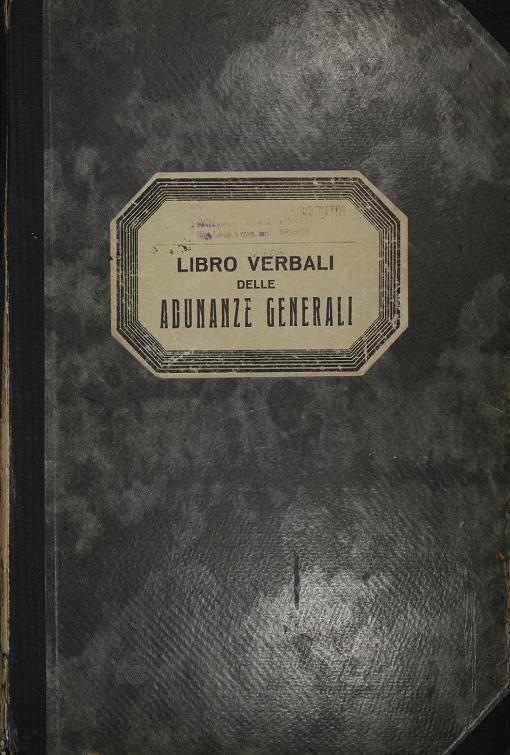 Libro verbali delle Adunanze Generali