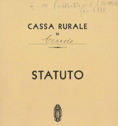 Statuto Cassa Rurale Coredo