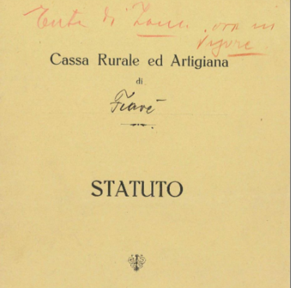 Statuto Cassa Rurale Fiavé