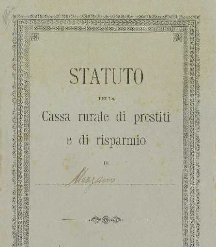 Statuto Cassa Rurale Mezzano