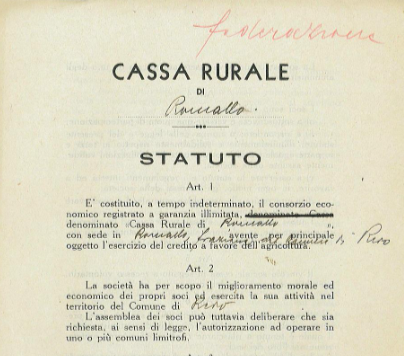 Statuto Cassa Rurale Romallo