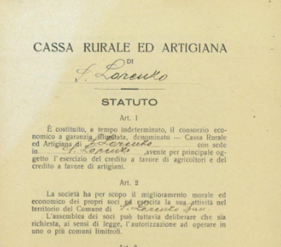 Statuto Cassa Rurale S. Lorenzo in Banale