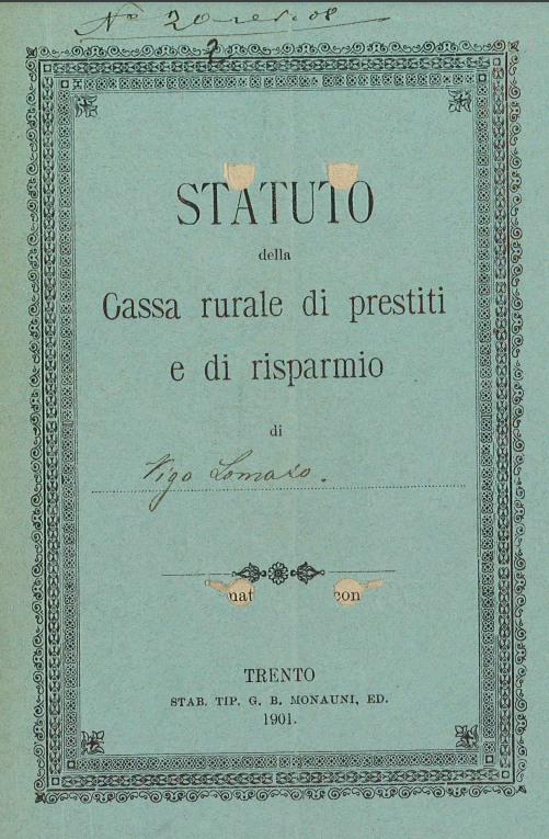 Statuto Cassa Rurale Vigo Lomaso